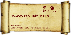 Dobrovits Mónika névjegykártya