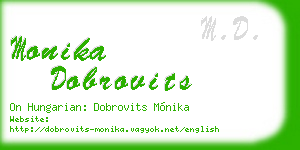 monika dobrovits business card